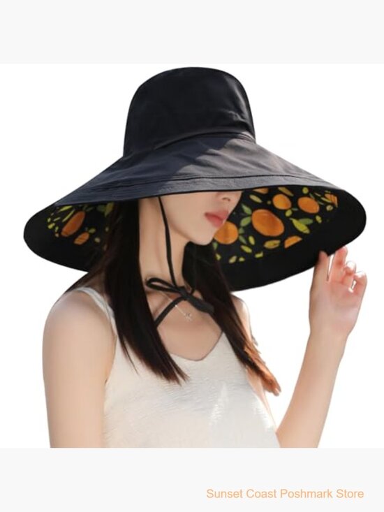 Wide Brim Sun Hat Packable UV Protection Metal Wired Edge main image 5